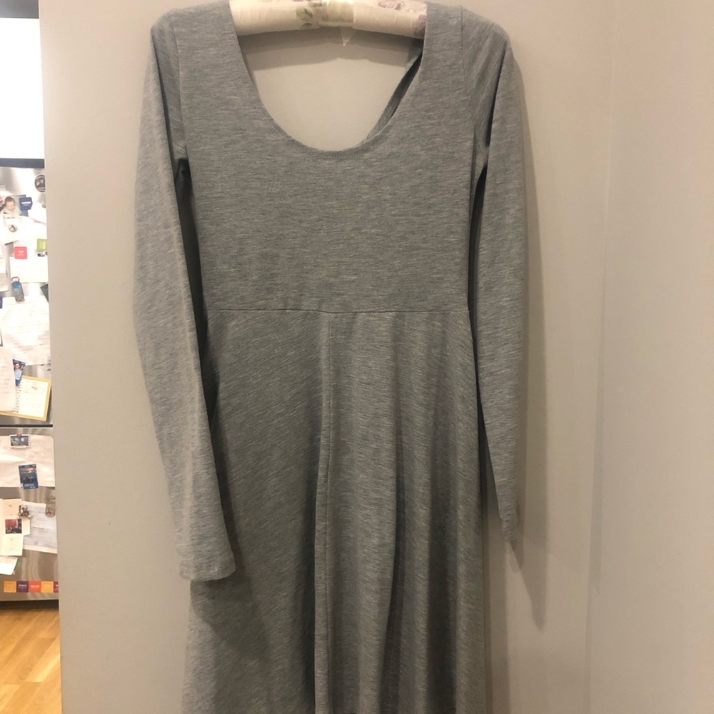 Daniela Light Grey Long Sleeve Dress M (8)